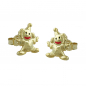 Preview: Stecker 8x6mm Clown glänzend farbig lackiert 9Kt GOLD