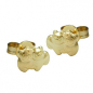 Preview: Stecker 6x8mm Bärenpaar matt-glänzend 9Kt GOLD