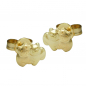 Preview: Stecker 6x8mm Bärenpaar matt-glänzend 9Kt GOLD