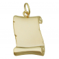Preview: Anhänger Dokumentenrolle 22x17mm matt glänzend 9Kt GOLD