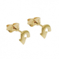 Preview: Stecker 6x5mm Pfeil glänzend 9Kt GOLD