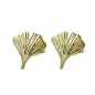 Preview: Stecker 12mm Ginkgoblatt glänzend 9Kt GOLD