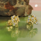 Preview: Stecker 9x8mm Baum mit Zirkonias GOLD 9Kt