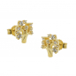 Preview: Stecker 9x8mm Baum mit Zirkonias GOLD 9Kt