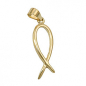 Preview: Anhänger 20x7mm religiöses Symbol Jesus-Fisch glänzend 9Kt GOLD
