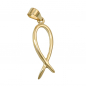 Preview: Anhänger 20x7mm religiöses Symbol Jesus-Fisch glänzend 9Kt GOLD