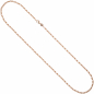 Preview: Ankerkette 925 Silber rotgold vergoldet 2,4 mm 45 cm Halskette Kette Karabiner