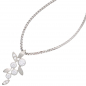 Preview: Anhänger 925 Sterling Silber rhodiniert mattiert mit Zirkonia