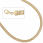 Preview: Collier Statement Halskette 925 Sterling Silber gold vergoldet 45 cm Kette