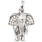 Preview: Anhänger Elefant 925 Sterling Silber rhodiniert mit Zirkonia Kettenanhänger