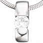 Preview: Einhänger Anhänger 925 Sterling Silber rhodiniert 1 Zirkonia