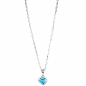 Preview: Kinder Anhänger Herz 925 Sterling Silber 1 Kristall blau hellblau Kinderanhänger
