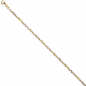 Preview: Fußkettchen Fußkette 925 Sterling Silber gold vergoldet 2,9 mm 25 cm Karabiner
