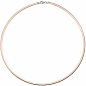 Preview: Halsreif Halskette Collier 925 Silber rotgold vergoldet beidseitig tragbar 45 cm