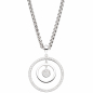 Preview: Anhänger rund 925 Sterling Silber rhodiniert mit Zirkonia