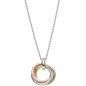 Preview: Anhänger verschlungen 925 Sterling Silber gold vergoldet tricolor dreifarbig