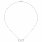 Preview: Collier Kette mit Anhänger Unendlichkeit 925 Sterling Silber mit Zirkonia 41 cm