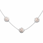 Preview: Collier Halskette 925 Sterling Silber bicolor vergoldet Kette Silberkette