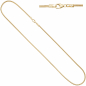Preview: Schlangenkette aus 585 Gelbgold 2,4 mm 50 cm Gold Kette Halskette Goldkette