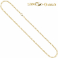 Preview: Halskette Kette 333 Gold Gelbgold 45 cm Goldkette Karabiner