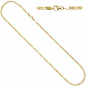 Preview: Zwillings-Panzerkette 585 Gelbgold 3 mm 45 cm Gold Kette Halskette Goldkette