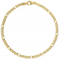 Preview: Zwillings-Panzerarmband 585 Gelbgold 19 cm Gold Armband Goldarmband