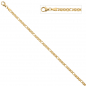 Preview: Zwillings-Panzerarmband 585 Gelbgold 19 cm Gold Armband Goldarmband