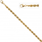 Preview: Kordelarmband 585 Gold Gelbgold 19 cm Armband Goldarmband