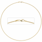Preview: Halsreif 925 Sterling Silber gold vergoldet 1,5 mm 50 cm Kette Halskette