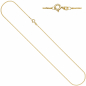 Preview: Panzerkette 925 Sterling Silber gold vergoldet 1,3 mm 50 cm Kette Halskette