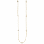 Preview: Collier Halskette 925 Sterling Silber gold vergoldet 7 Zirkonia 47 cm Kette