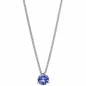 Preview: Collier Kette mit Anhänger 585 Gold Weißgold 1 Tansanit blau 42 cm Halskette