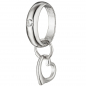 Preview: Kinder Taufring mit Herz 925 Sterling Silber 1 Zirkonia Taufanhänger