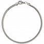 Preview: Fuchsschwanzarmband 925 Sterling Silber 19 cm Armband Silberarmband
