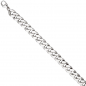 Preview: Panzerarmband 925 Sterling Silber diamantiert 23 cm Armband Silberarmband