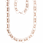 Preview: Halskette Kette 925 Silber rotgold vergoldet 80 cm Karabiner