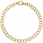 Preview: Rundankerarmband 925 Sterling Silber gold vergoldet 19 cm Armband Ankerarmband