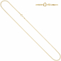 Preview: Panzerkette 333 Gelbgold 2,1 mm 55 cm Gold Kette Halskette Goldkette Federring