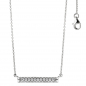 Preview: Collier Halskette 925 Sterling Silber mit 35 Zirkonia 45 cm Kette Silberkette