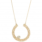 Preview: Collier Halskette 750 Gold Gelbgold 1 Diamant Brillant 45 cm Kette Goldkette