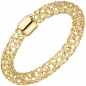 Preview: Damen Ring geflochten 750 Gold Gelbgold Goldring mit Geflecht - 60mm