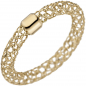 Preview: Damen Ring geflochten 750 Gold Gelbgold Goldring mit Geflecht - 60mm