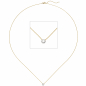 Preview: Collier Kette mit Anhänger 750 Gold Gelbgold Weißgold bicolor 1 Diamant Brillant