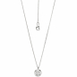 Preview: Collier Kette mit Anhänger 585 Gold Weißgold 15 Diamanten Brillanten 43 cm