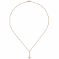 Preview: Collier Kette mit Anhänger 585 Gold Rotgold 4 Diamanten Brillanten 44 cm