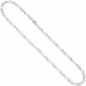 Preview: Figarokette 925 Silber diamantiert 50 cm Kette Halskette Silberkette Karabiner