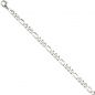 Preview: Figaroarmband 925 Sterling Silber diamantiert 21 cm Armband Silberarmband