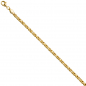 Preview: Königsarmband 925 Sterling Silber gold vergoldet diamantiert 19 cm Armband