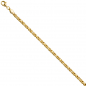 Preview: Königsarmband 925 Sterling Silber gold vergoldet diamantiert 21 cm Armband