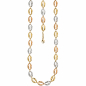 Preview: Halskette Kette 585 Gold dreifarbig tricolor 45 cm Goldkette Karabiner